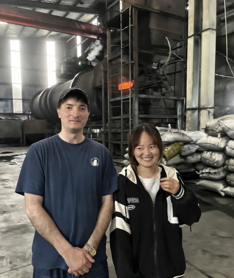 European client visiting activation furnace facility